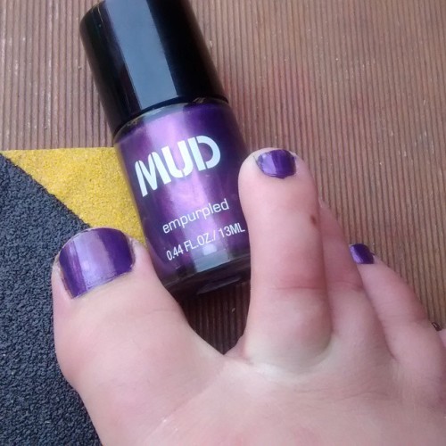 Purple toes! #nailpolish #mud #purple #mardigras