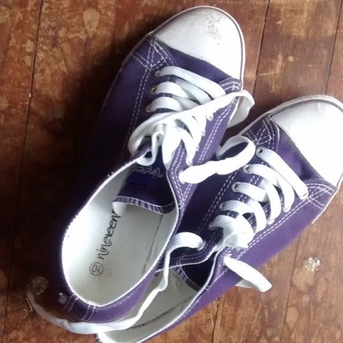Purple sneakers $5 well spent :)