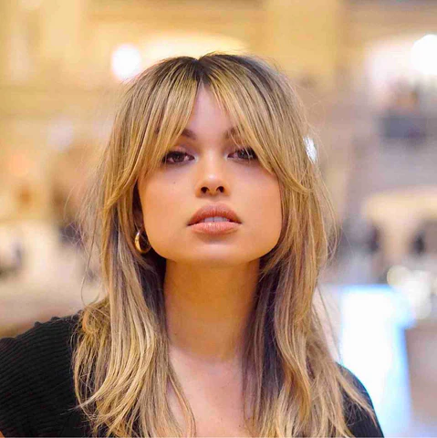 face framing bangs hairstyle example