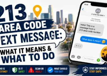 213 area code text message